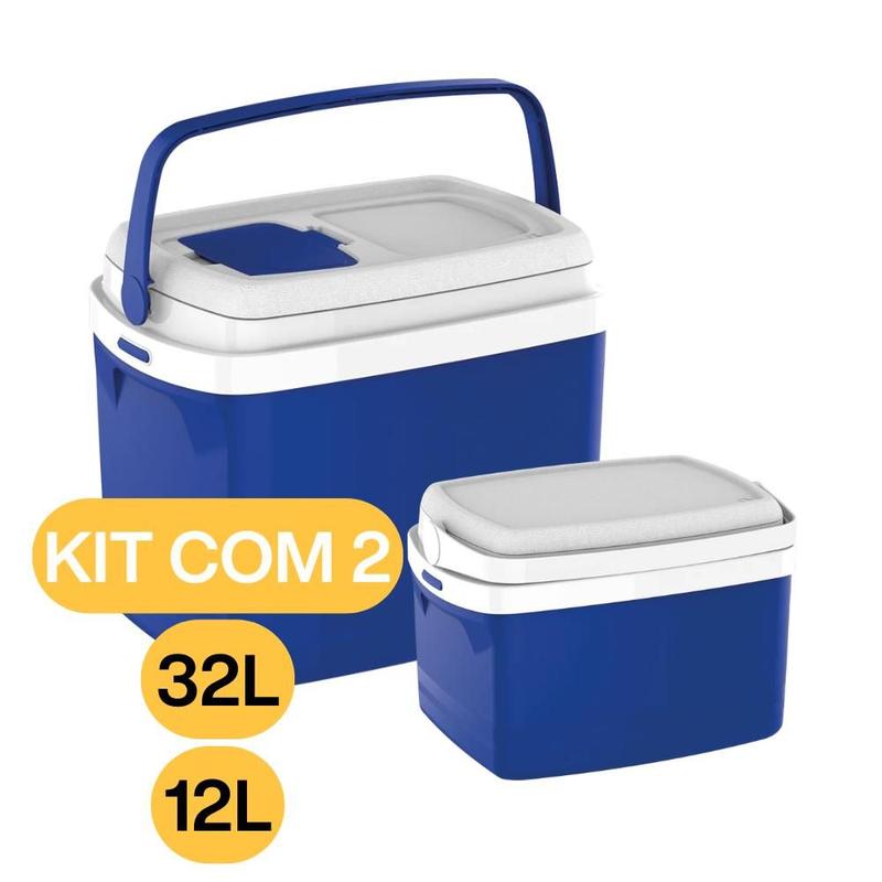 Combo Caixa Termica 32L / 12L Azul Soprano - Caixa Térmica
